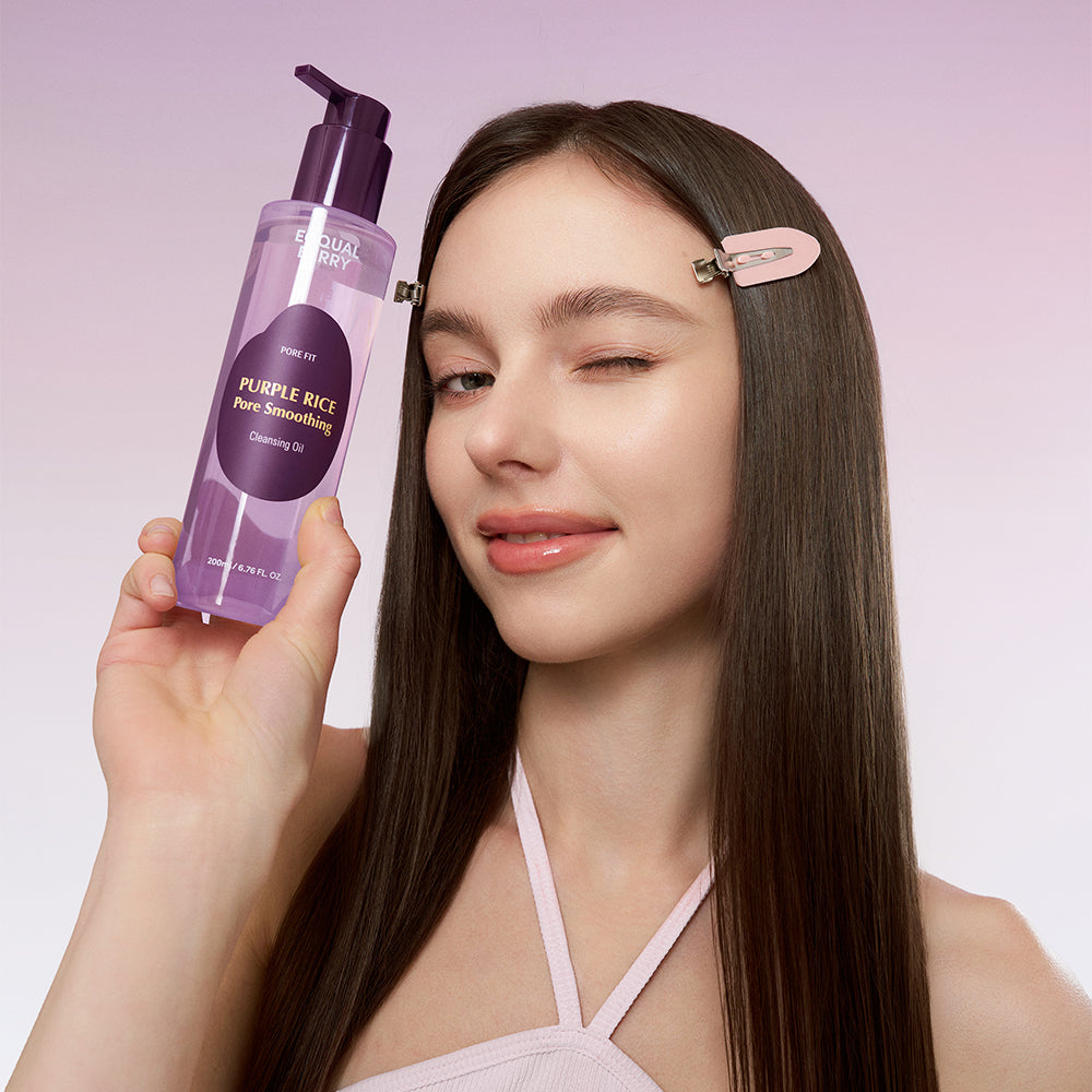 Eqqual Berry | Purple Rice Pack Cleanser & Cleansing Oil | Skincare Duo